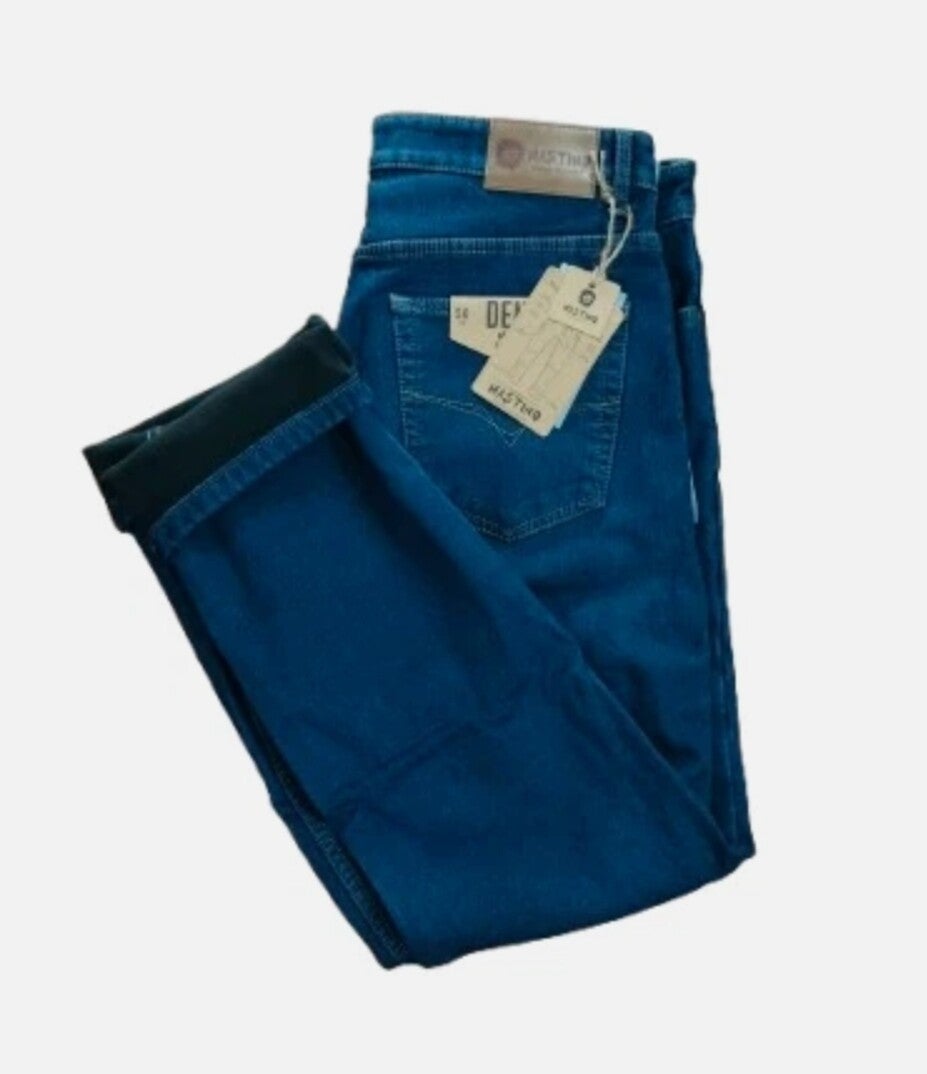 JEANS MASTINO FELPATI INTERNAMENTE INVERNALI CALDI DALLA 44 ALLA 64