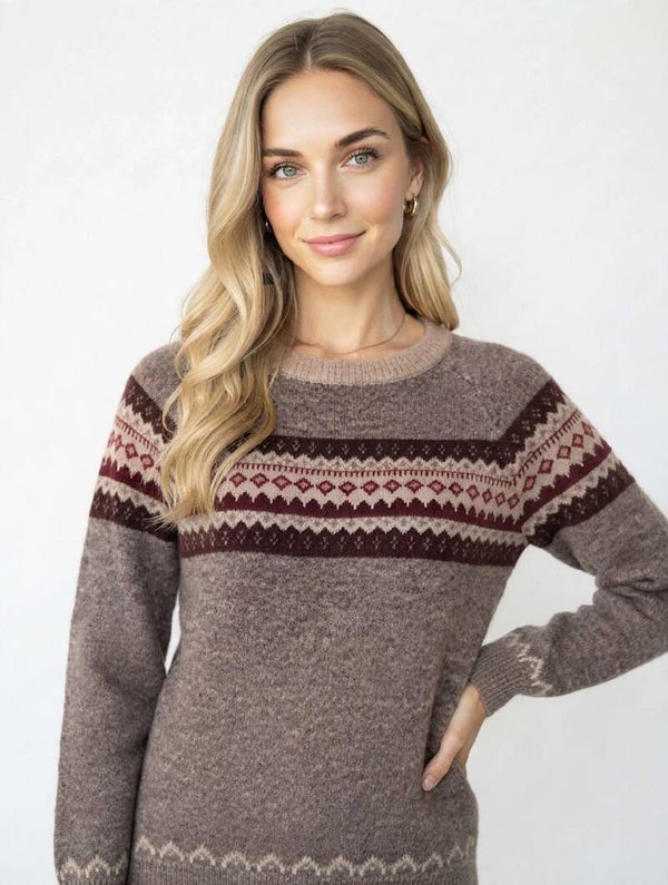 Maglione Donna Invernale - Maglioncino Girocollo - pullover Morbido - Regular Fit
