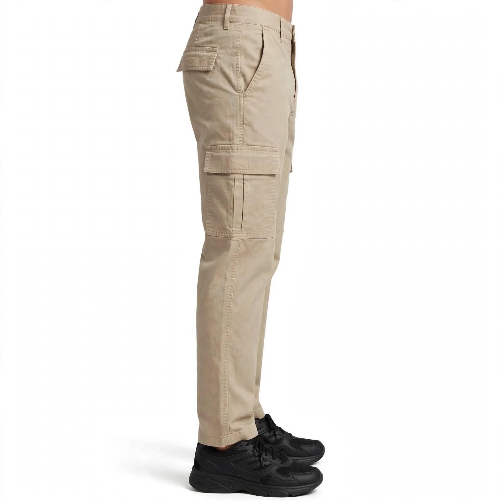 Pantalone uomo estivo Mastino -98%Cotone Elasticizzato-Regular Fit - Modello Cargo con Tasconi Laterali - 5 Colori - Taglie-46-60