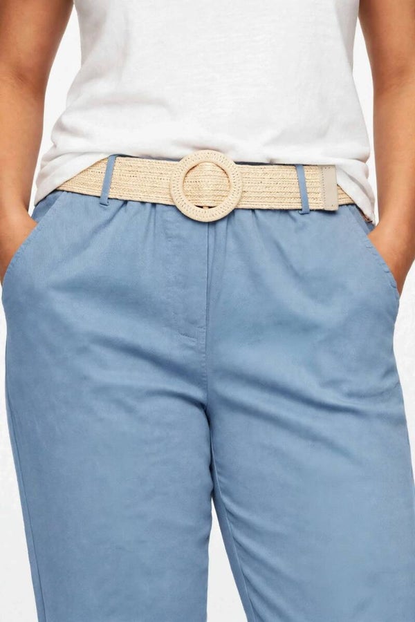 Pantalone Donna estivo in Cotone con Cintura - Leggero Comodo Fresco - 4 Colori Disponibili
