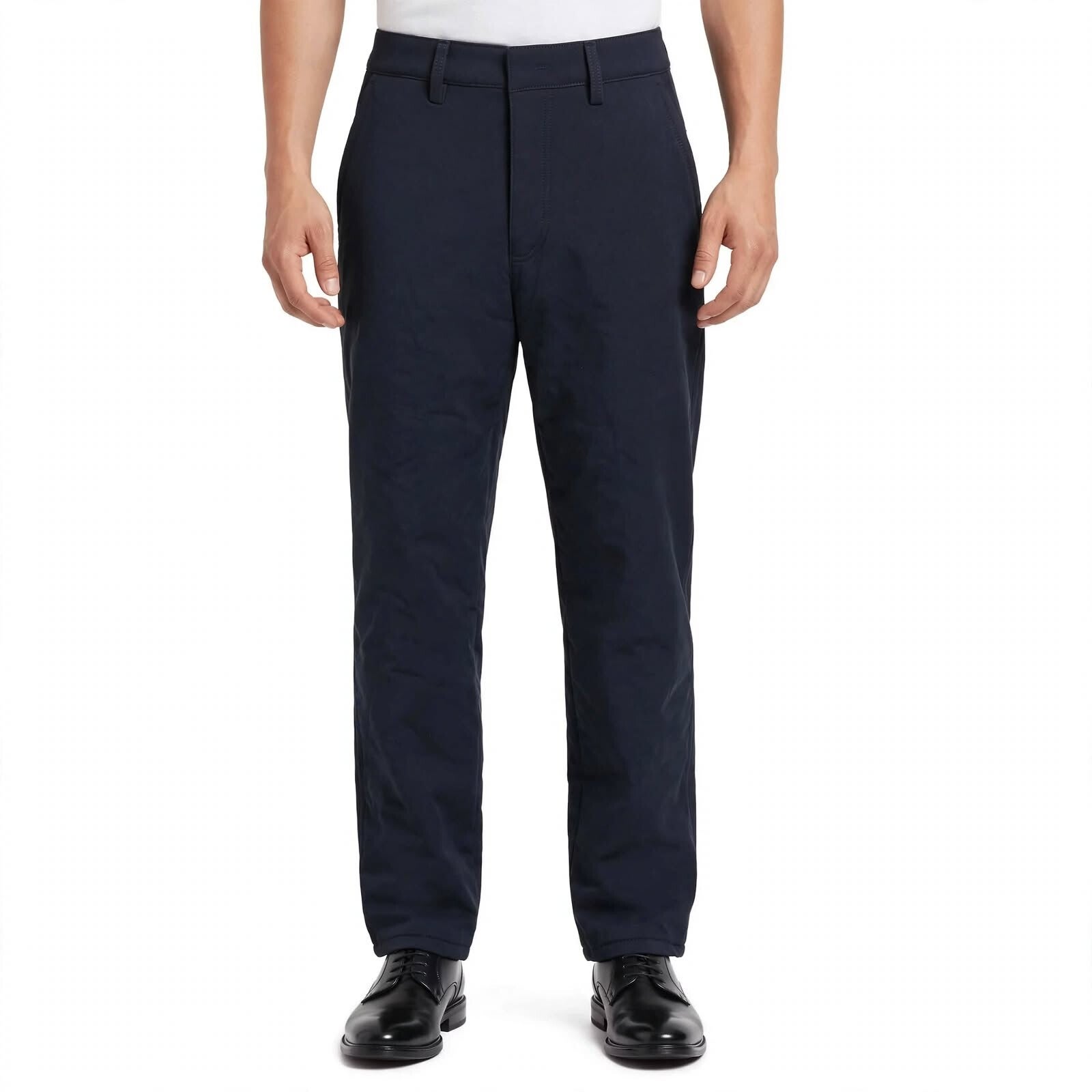 Pantalone Uomo Classico Foderato Pile - Tasche alla Francese Vita Alta - Caldo