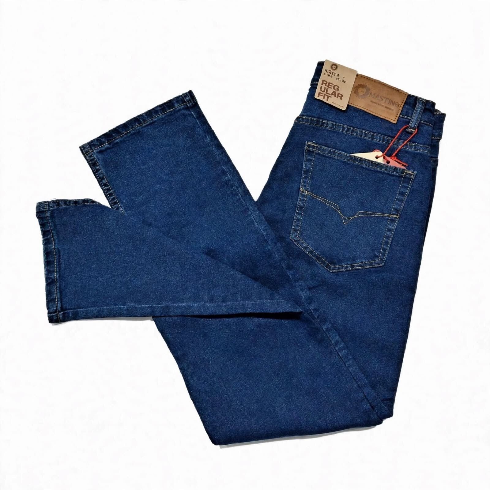 Jeans Estivo Uomo Mastino - Pantalone Super Leggero Elasticizzato 5 Tasche - Vita Alta Gamba Dritta - Taglie 44-64
