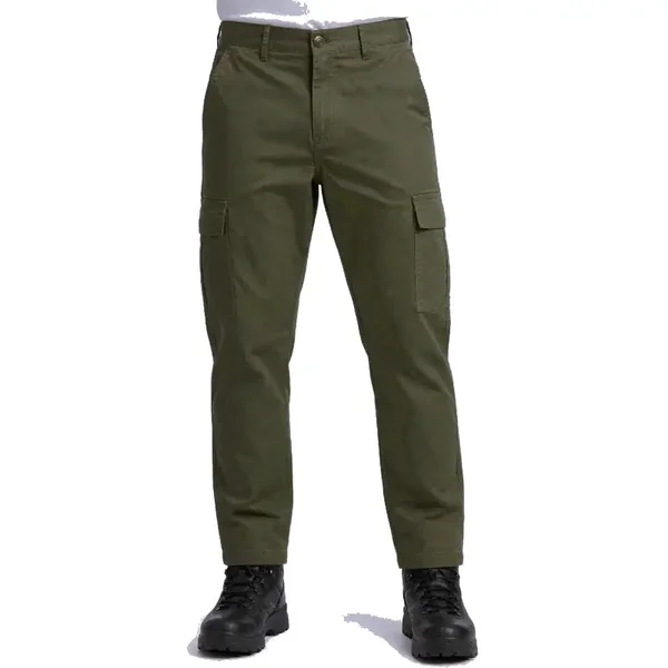 Pantalone Uomo Cargo Regular Fit Vita Alta - Cotone Elasticizzato con Tasche Laterali - Taglie Forti 46-60 - Nero Blu Verde - Autunno Inverno