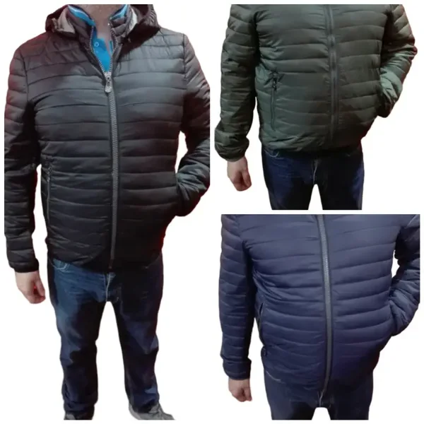 piumino uomo 100 grammi regular fit cappuccio removible giubbino giubbotto