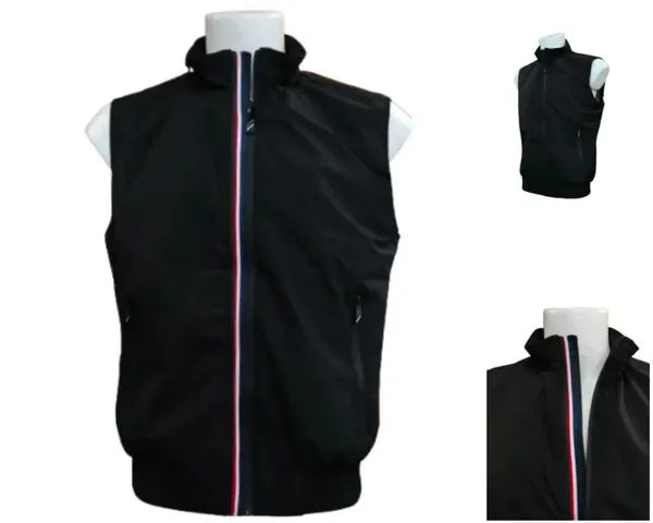 GILET ESTIVO SMANICATO LEGGERO MULTITASCHE CASUAL SPORT ELEGANTE ZIP INTERA