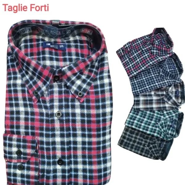 CAMICIA FLANELLA  A QUADRI TAGLIE FORTI