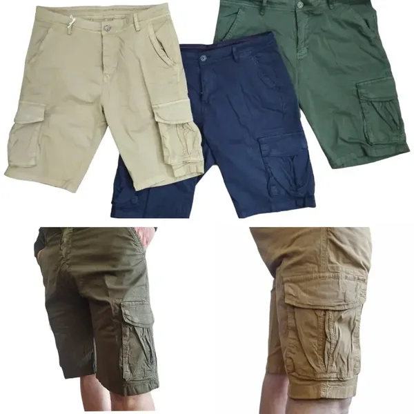 PANTALONCINO UOMO CORTO CON TASCONI LATERALI