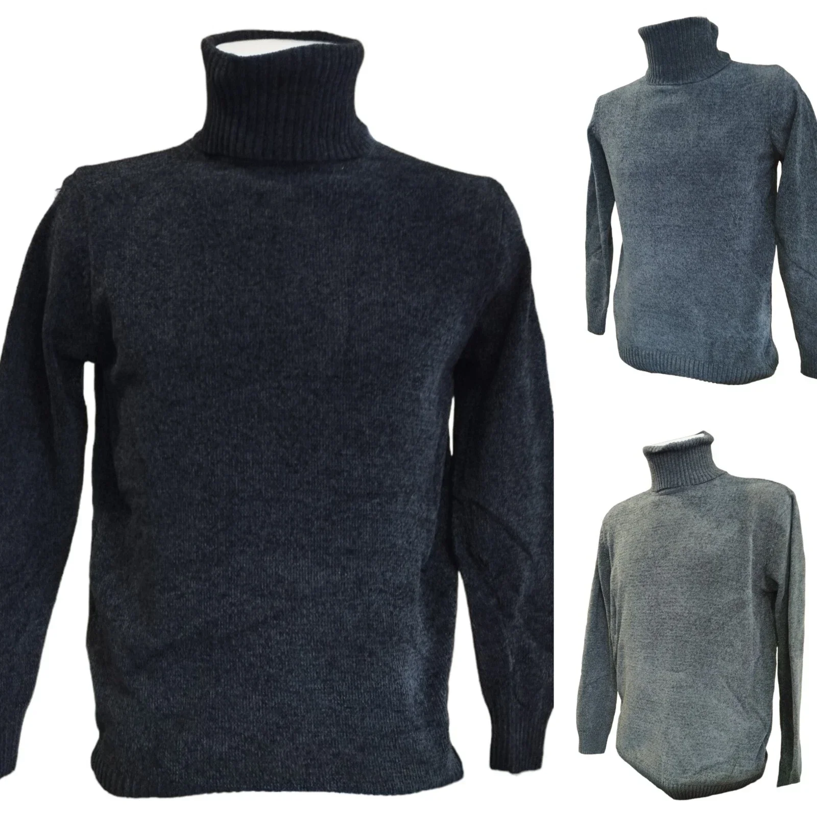 Dolcevita uomo Pullover maglione Invernale in cinigila regular fit collo alto