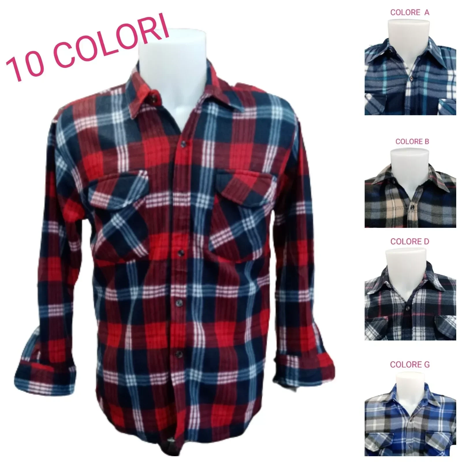 Camicia Felpa in Pile Casual FLANELLA Uomo Maglione Invernale QUADRI da M a 3XL