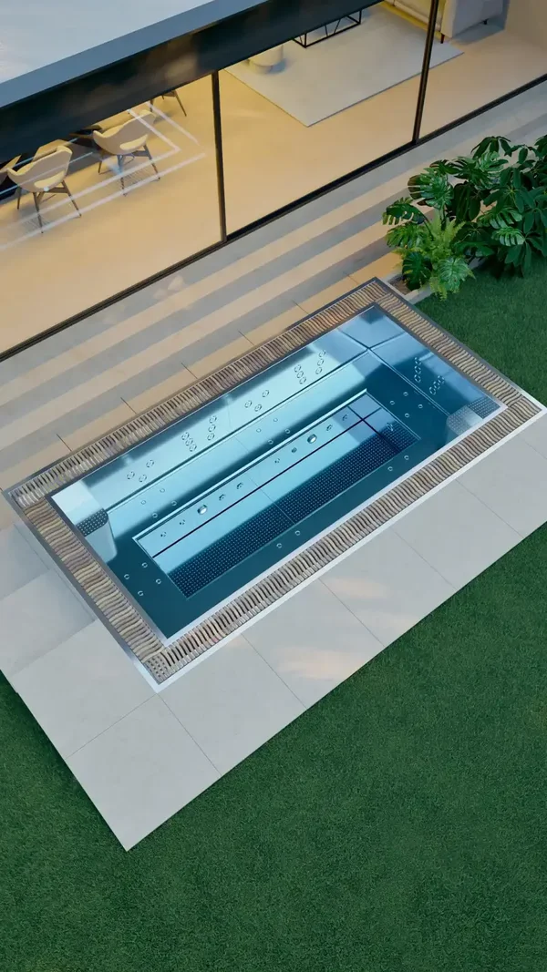 Spa innovibe10 en acier inoxydable 10 positions 411 x 221 x 120 cm 56 jets