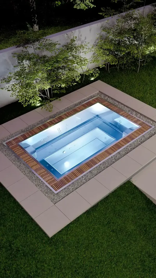 Spa INNOVIBE8 en acier inoxydable 8 positions 347 x 221 x 120 cm 64 jets