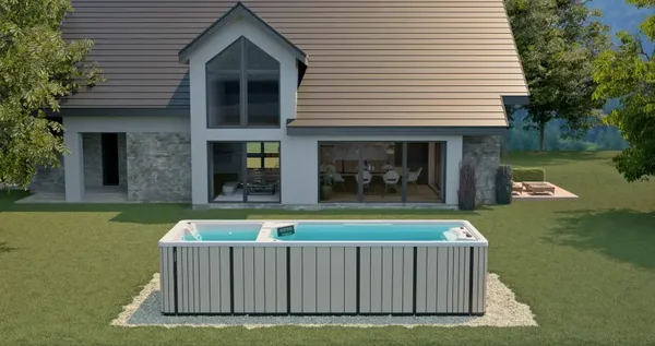 Spa de nage SWIMSPA DUO 4 positions 600 x 230 x 138 cm 30+ 16 jets