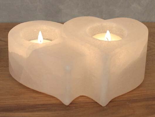 Saltkrystall Hjerte Hvit