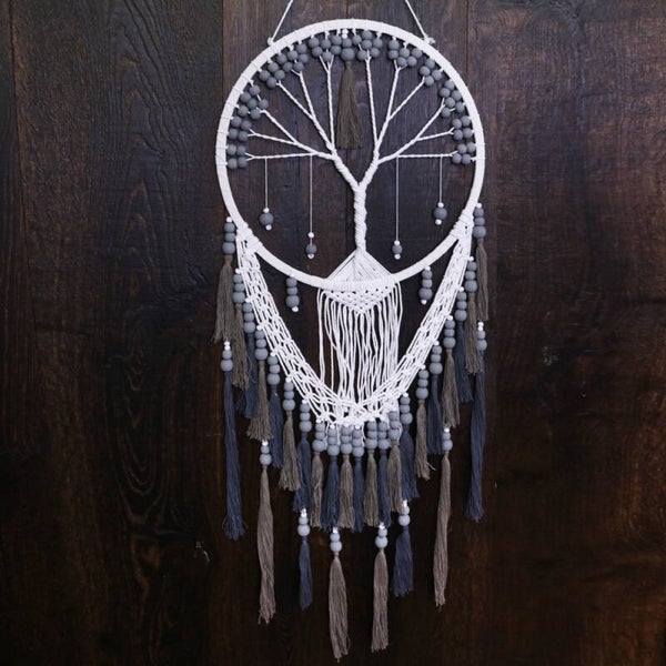Drømmefanger Tree of Life Gray