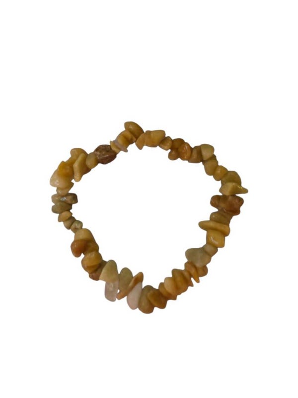 Jaspis Gul  Chips Armbånd