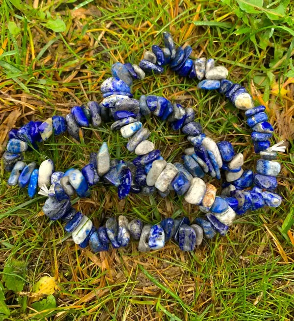 Lapis Lazuli Chips Armbånd