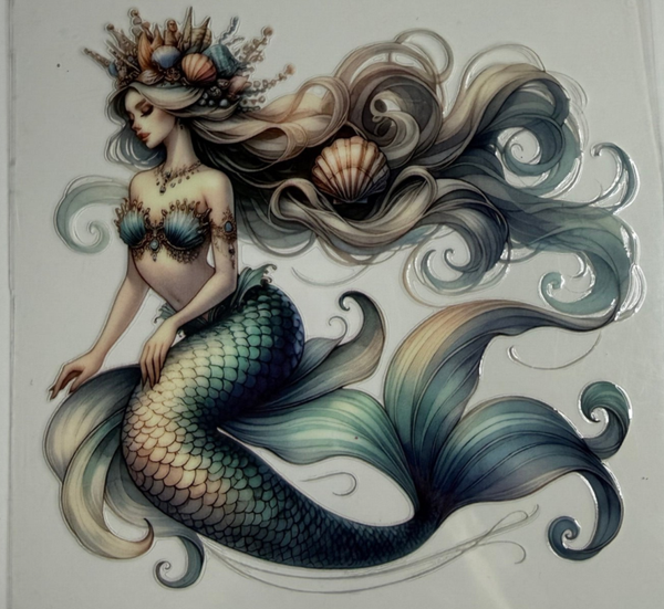 Blue and Gold Mermaid