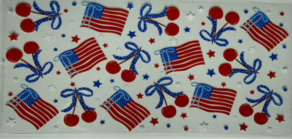 RWB Flags and Cherries
