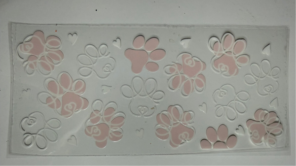Pink and White Paw Prints