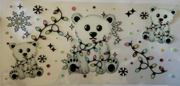 Panda in Xmas Lights