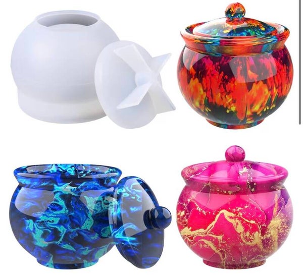 Resin Jar with Lid