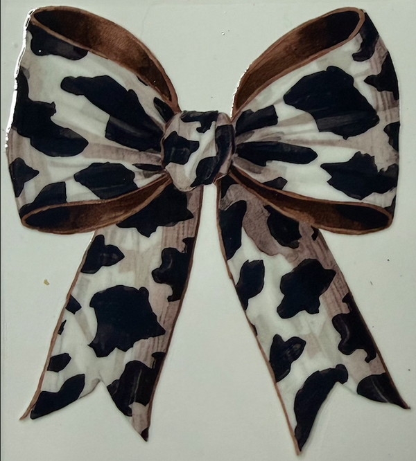 Cow Print Bow