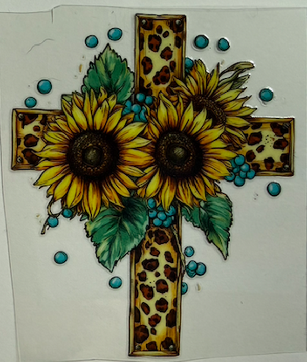 Sunflower Turquoise Cross