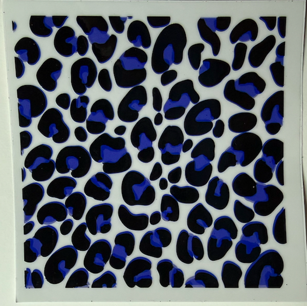 Blue Leopard Print