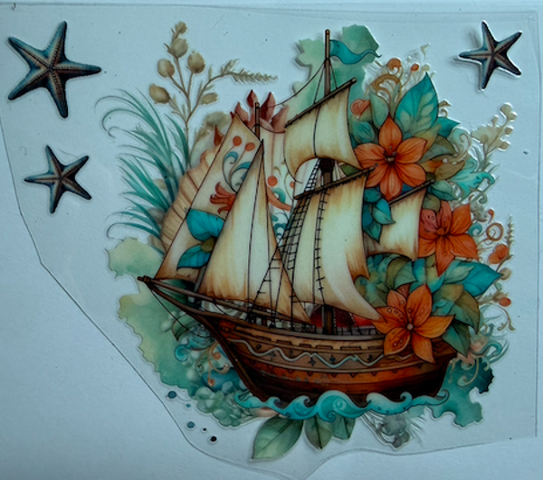 Ship with Flowers
