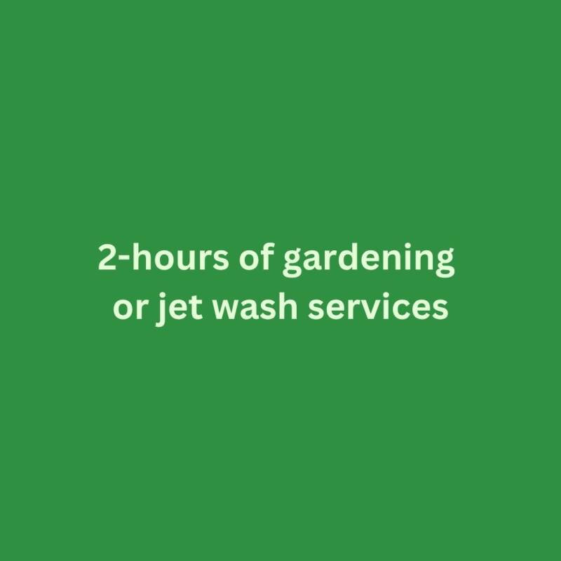 2 hours of Gardening or Jet Washing Service by Tidy Garden London.