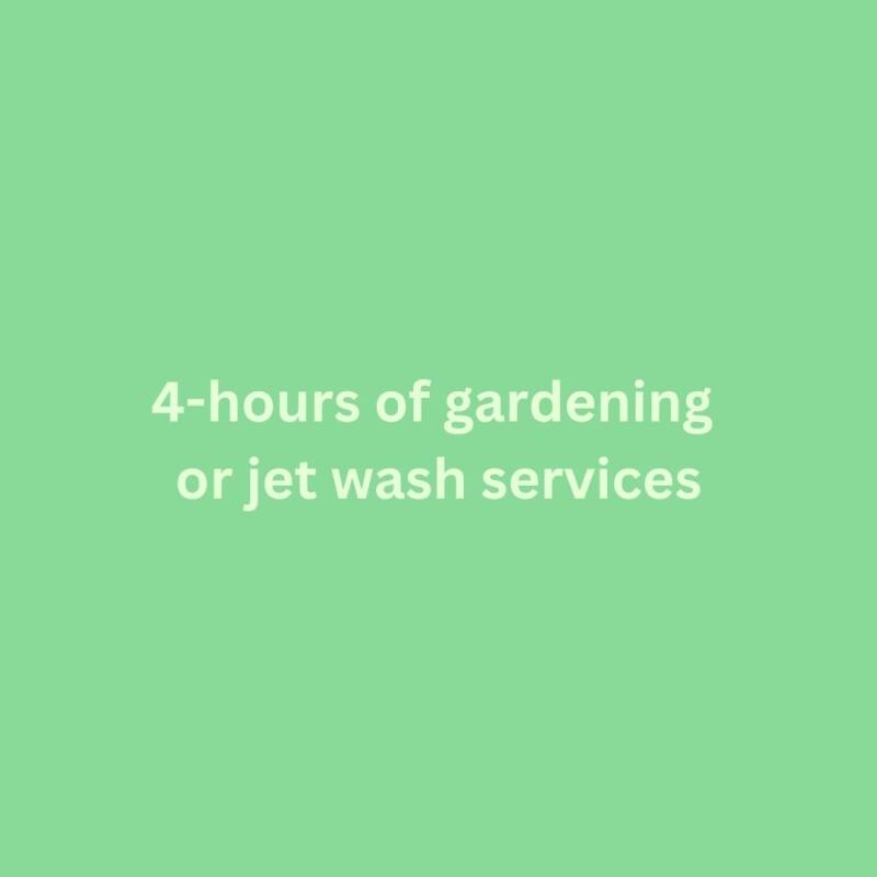 4 hours of Gardening or Jet Washing Service by Tidy Garden London.