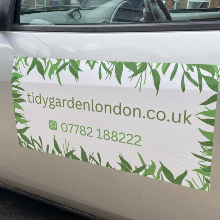 tidy garden london branded gardening vehicle