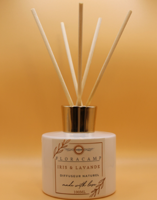 DIFFUSEUR À TIGES - IRIS ET LAVANDE 100 ML