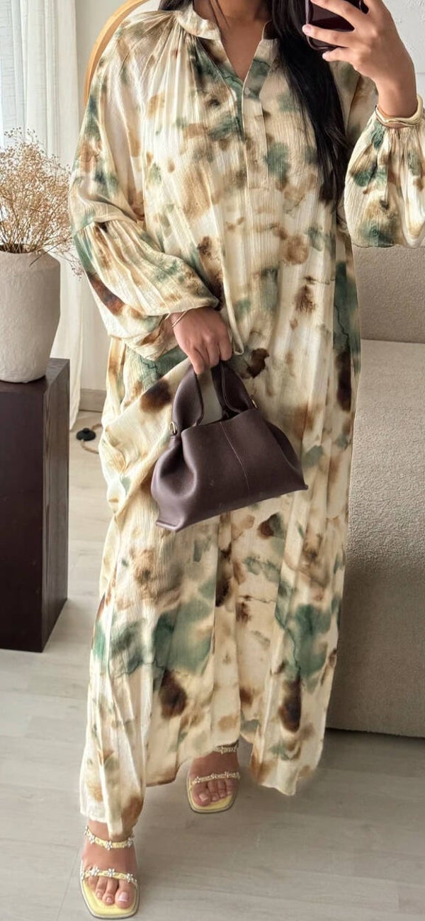 Bloem print jurk