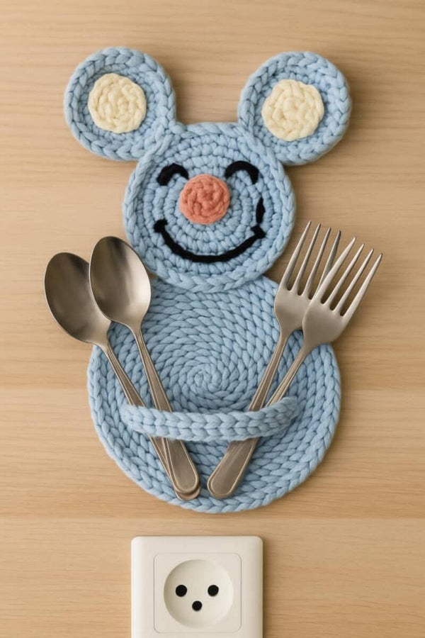 Range-Couvert Souris Bleu