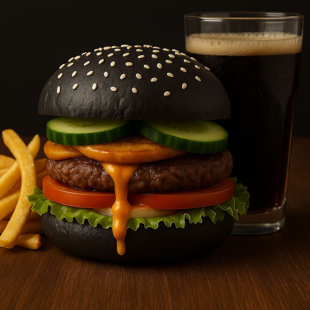 THE DARK KNIGHT BURGER MENU (180gram 100% IRISH BEEF)