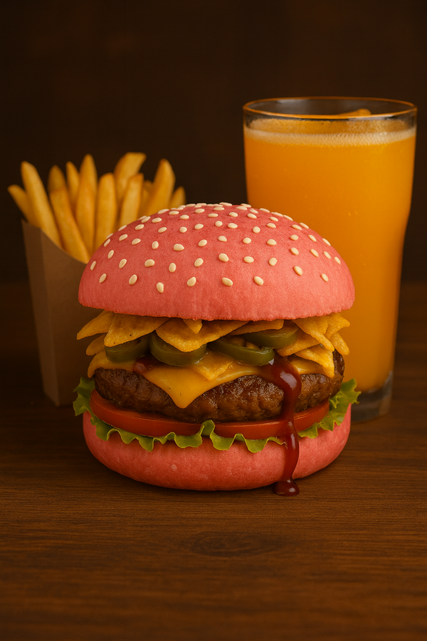 THE MEXICAN BURGER MENU (150gram 100% IRISH BEEF)