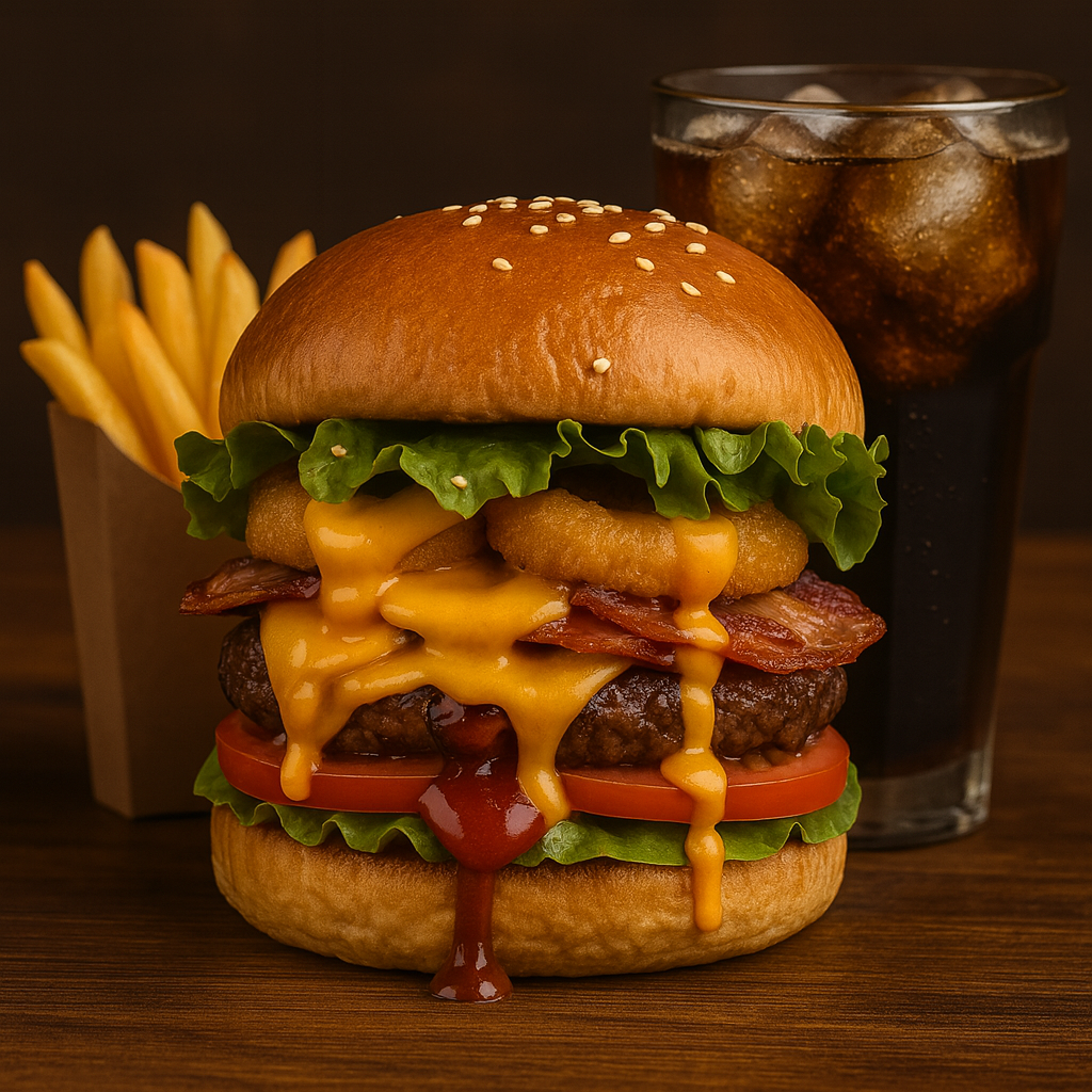 NEW YORK FILTHY BURGER MENU (180gram 100% IRISH BEEF)