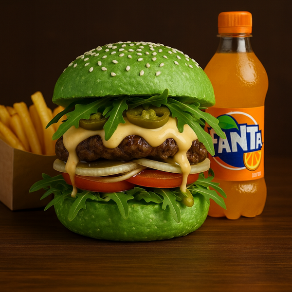 WEED BURGER MENU (150gram 100% IRISH BEEF)