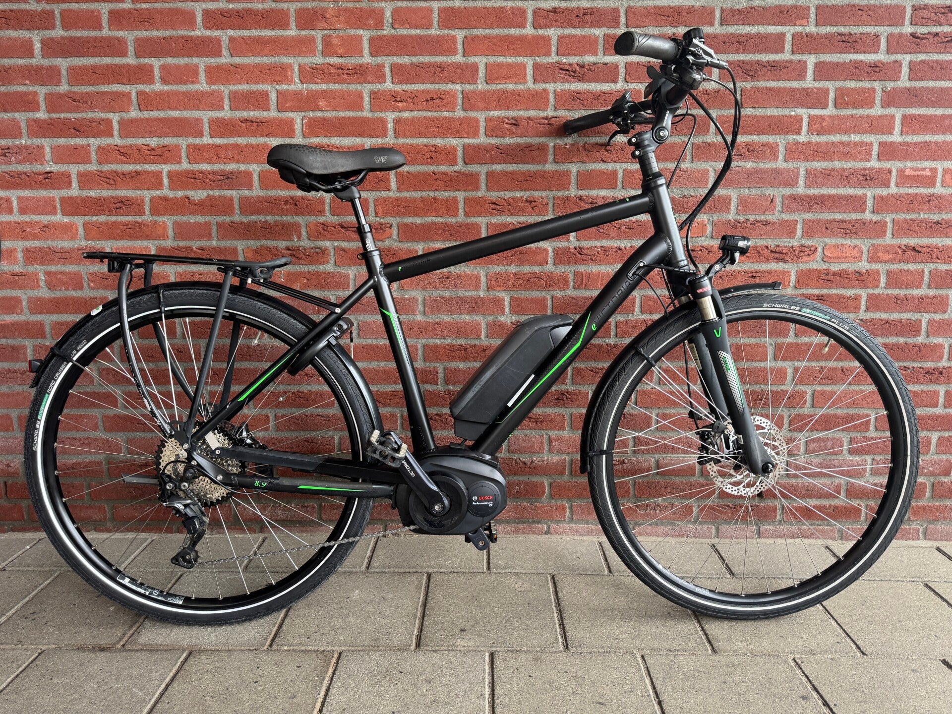 Victoria heren E-bike met Bosch CX motor en XT afgemonteerd.