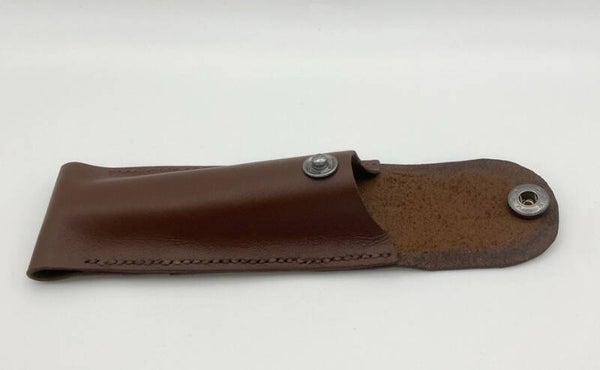 Étui en cuir de veau pour couteau pliant - fabriqué en France