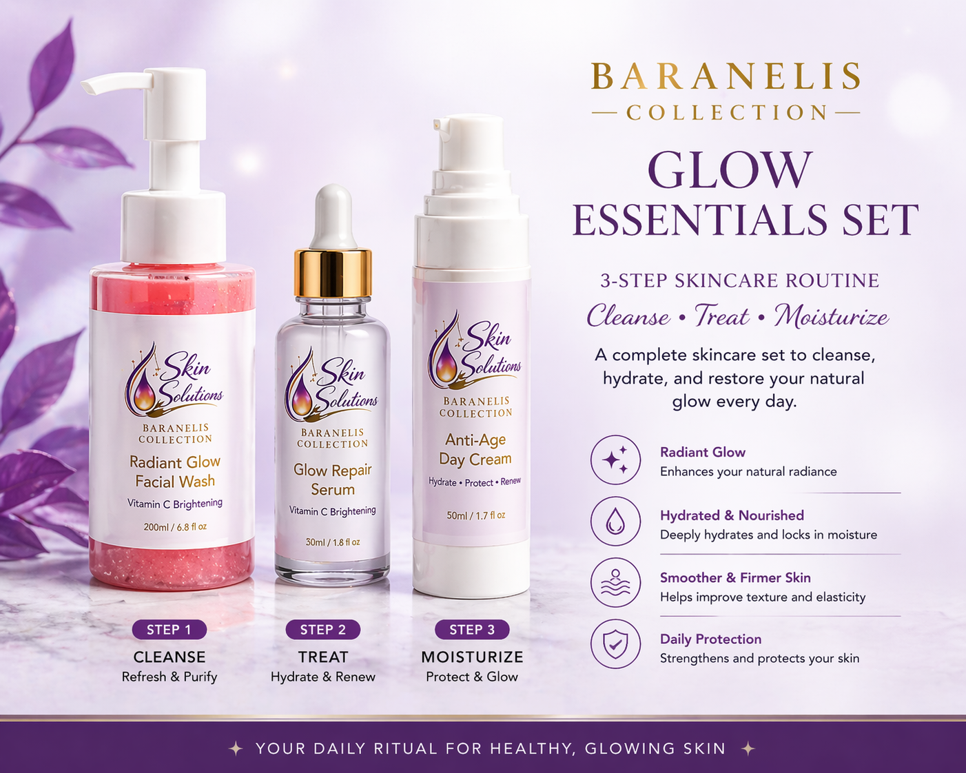 Glow Essentials Glow Set - 3 Step Skincare Routine