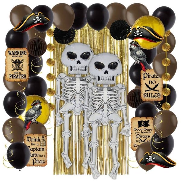 Piraten Themafeest Pakket – 47 items - Piraten Decoratie Set