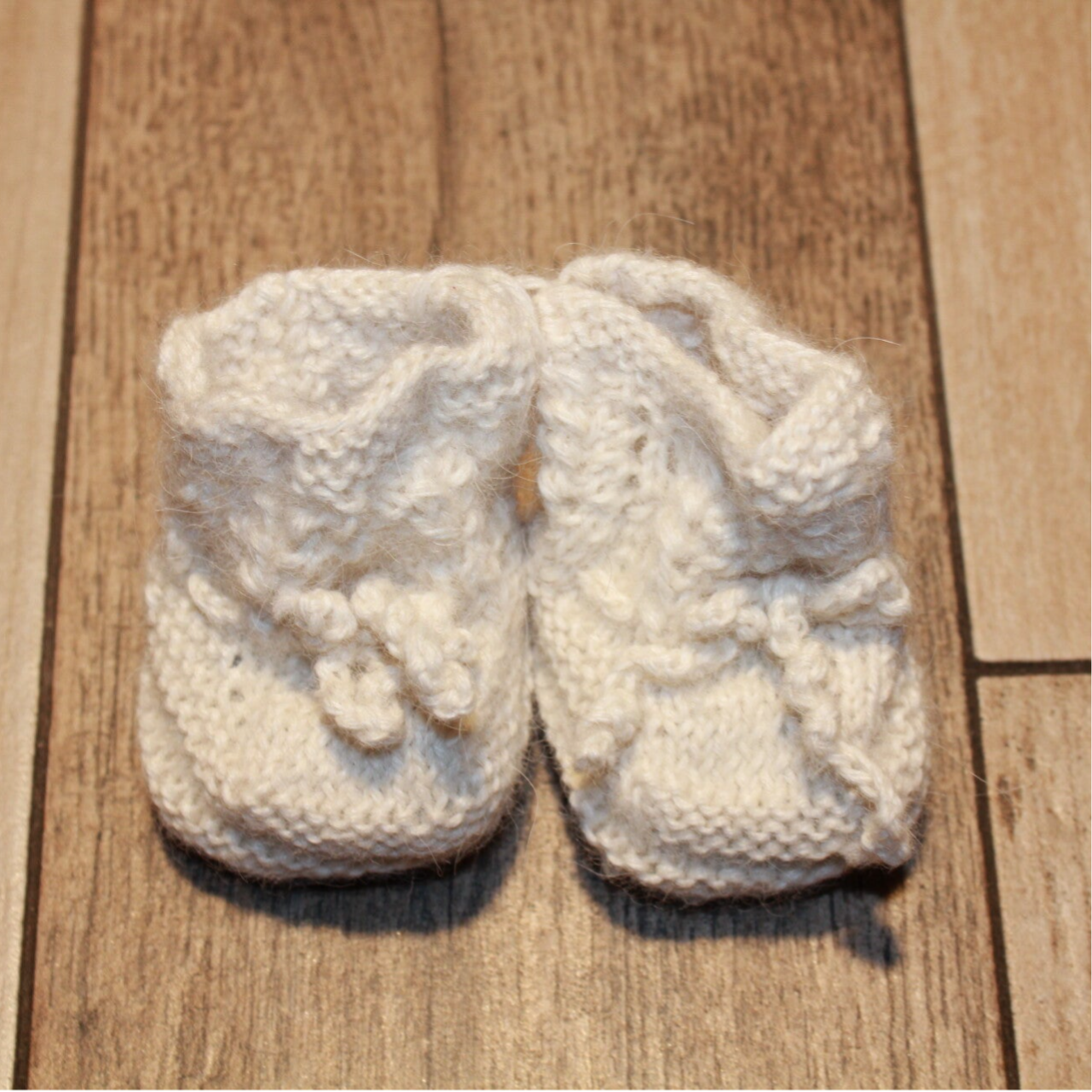 Baby Schuhe Alpaka handgestrickt