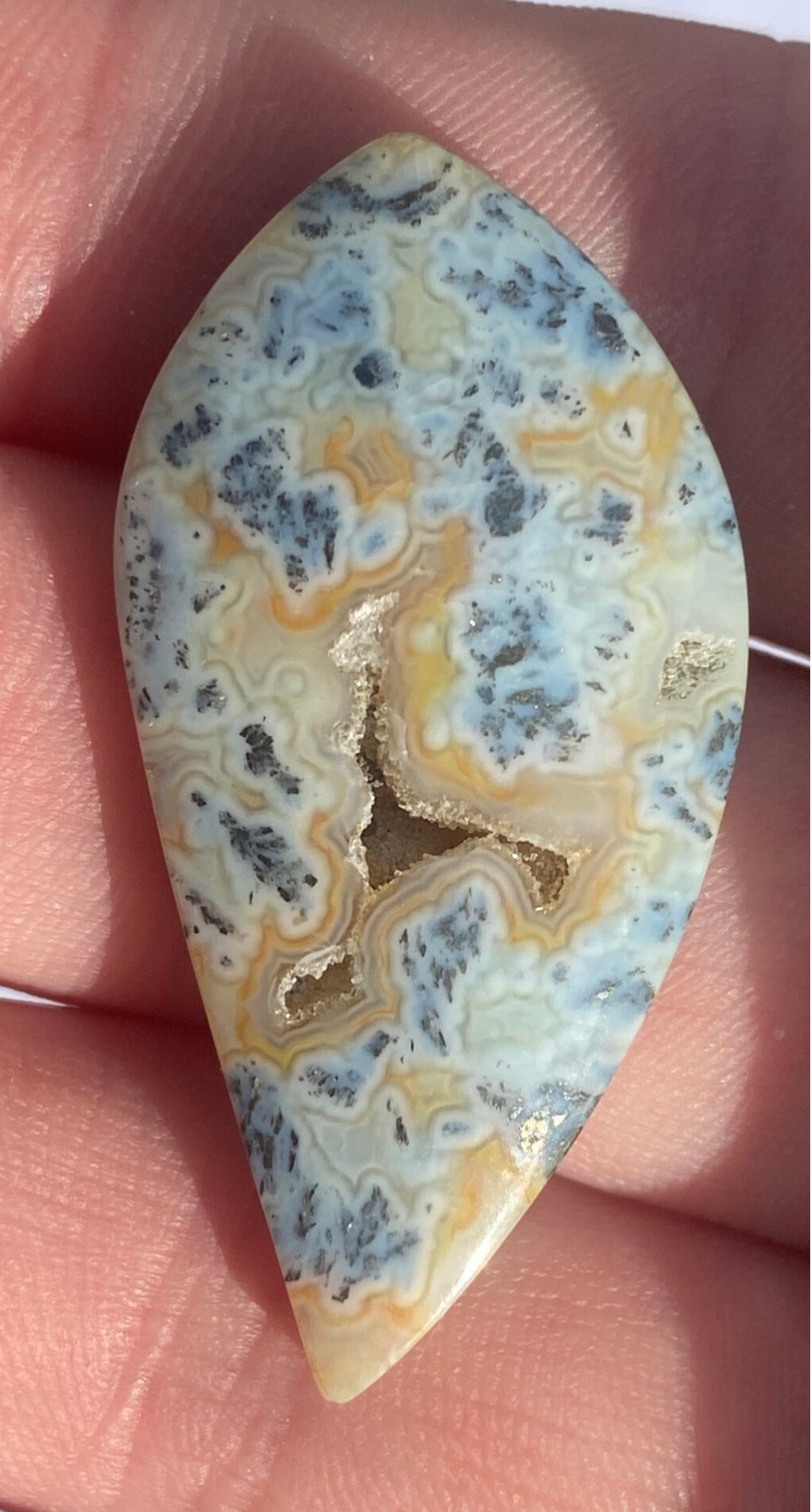 Rare White Marscarite With Druzy.
