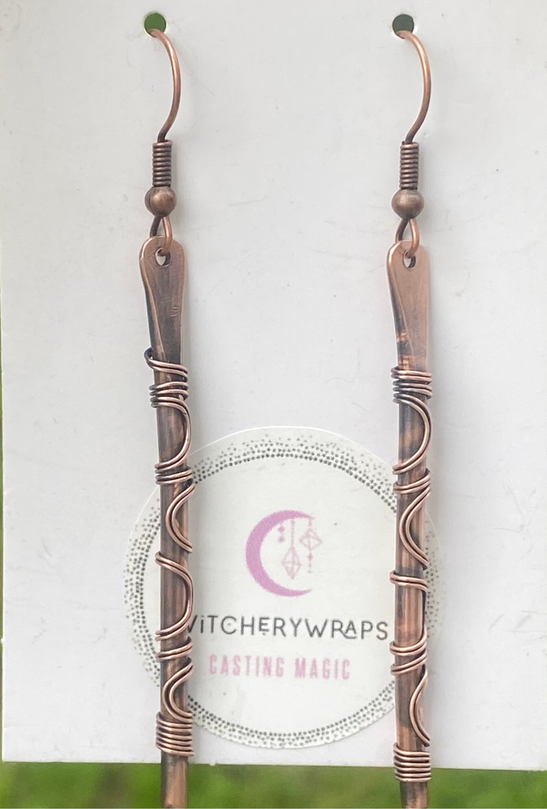Detailed Copper Earrings.