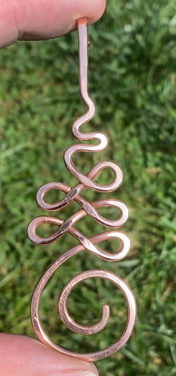 Unalome Copper Pendant.