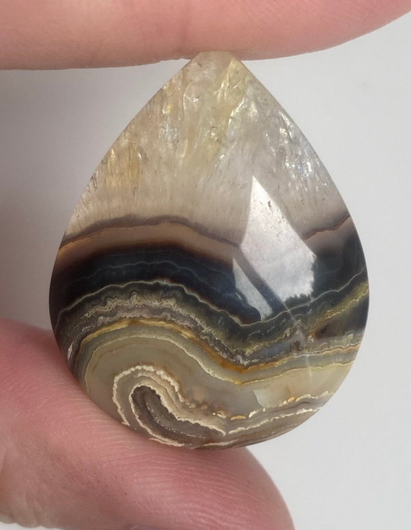 Black lace Agate Cabochon.
