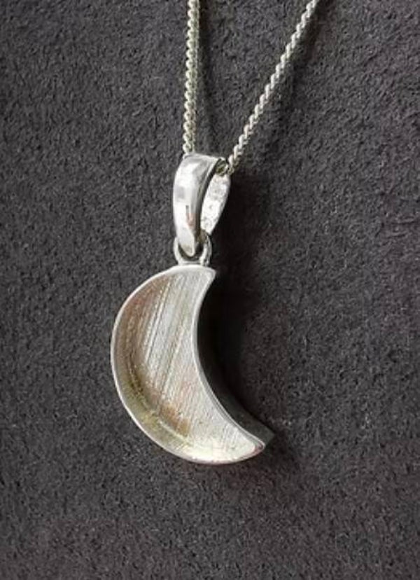 Solid silver Moon pendant