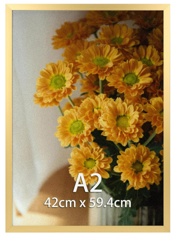 Cadre A2 en or pour affiche